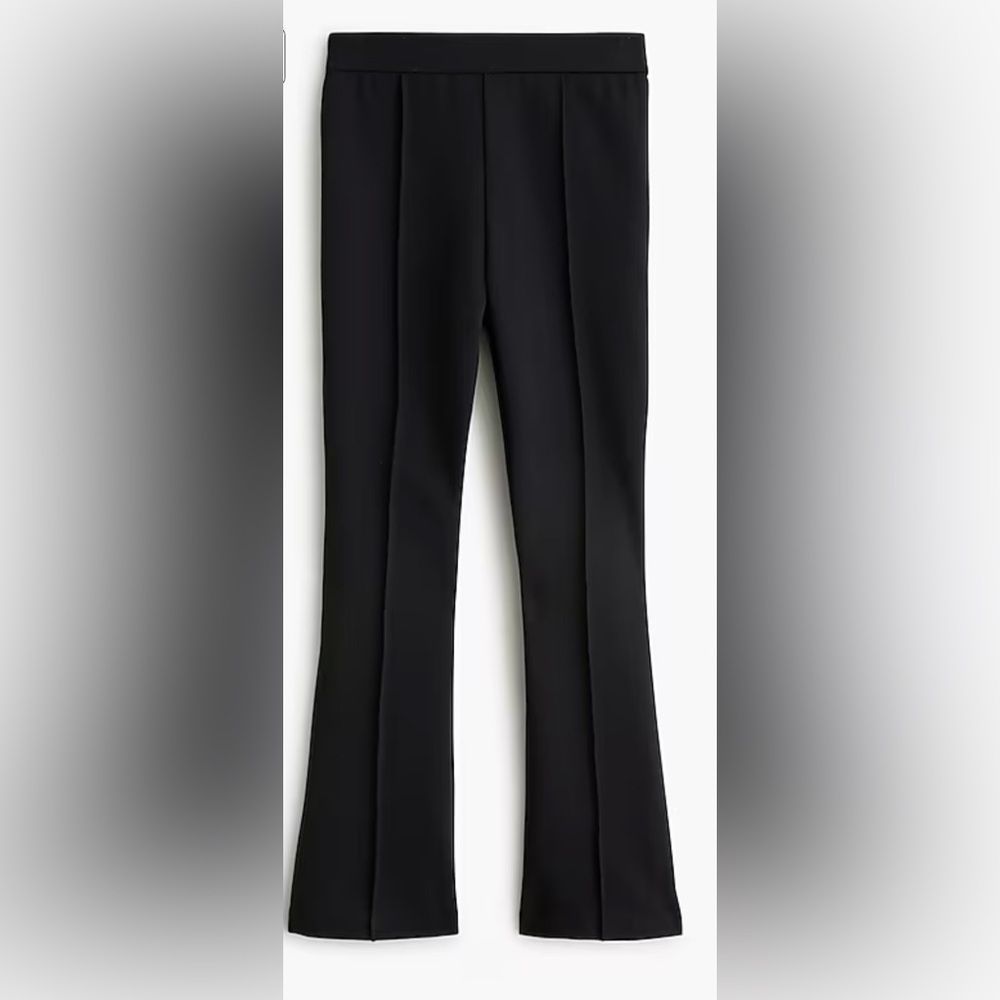 *NWT J Crew Factory black ponte cropped pull-on pants womens 6